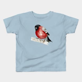 bullfinch on branch Kids T-Shirt